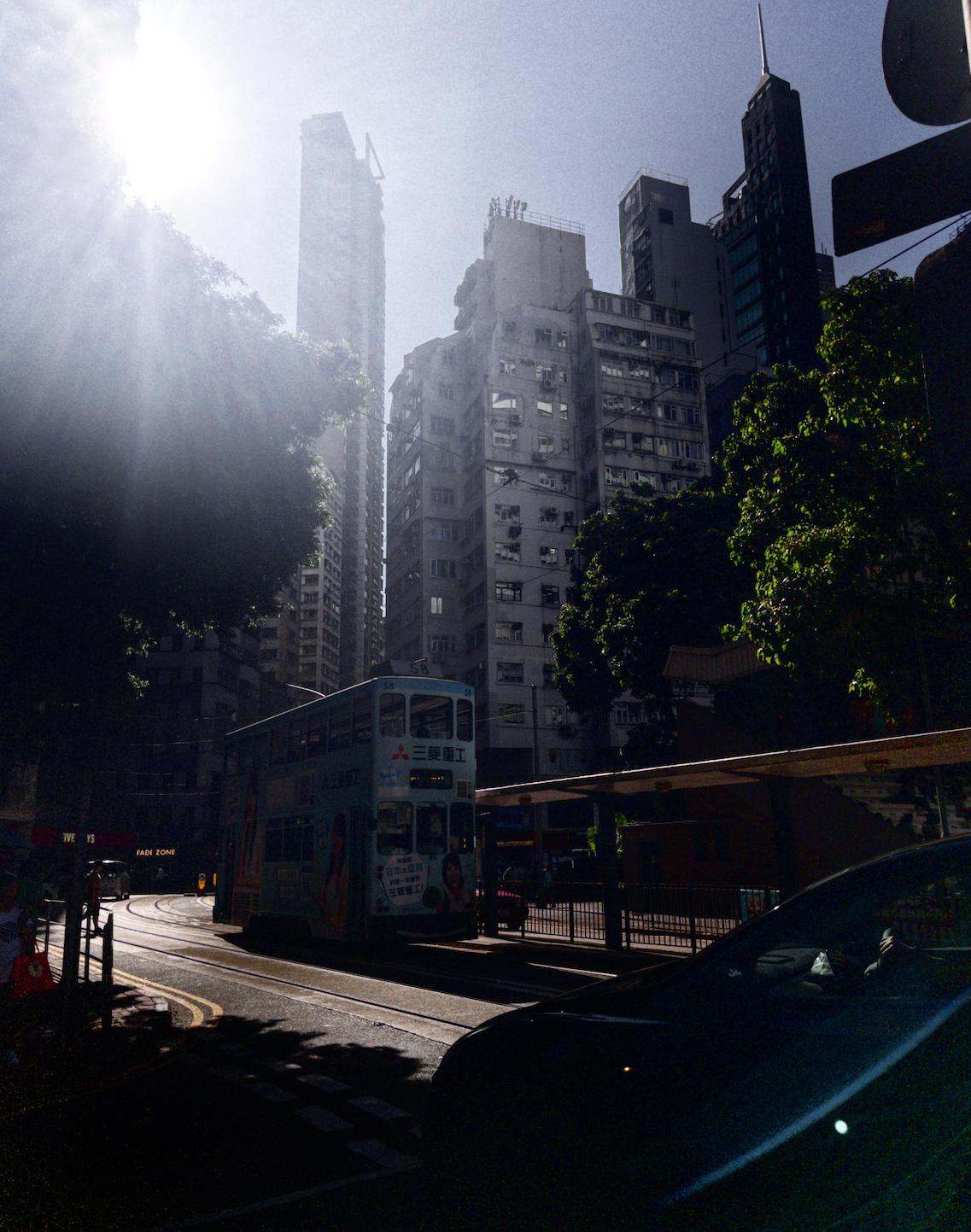 Tram in Wanchai Somewhere